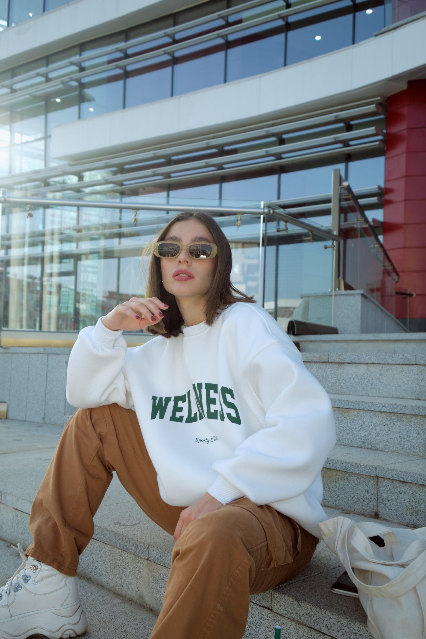 Sweatshirt - weiss