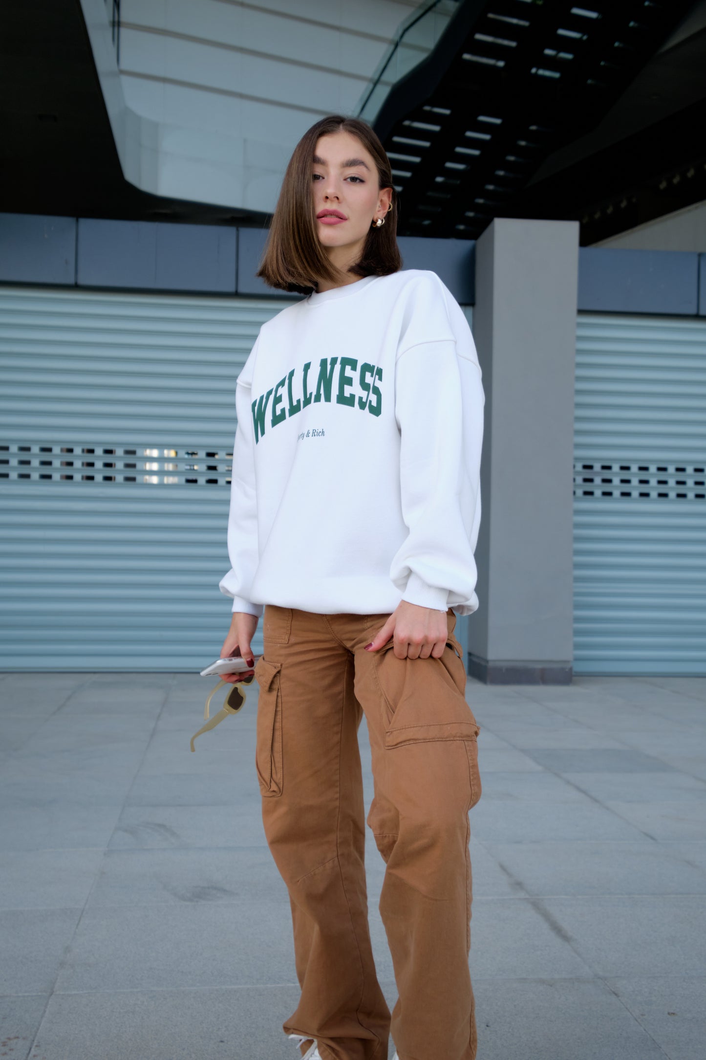 Sweatshirt - weiss