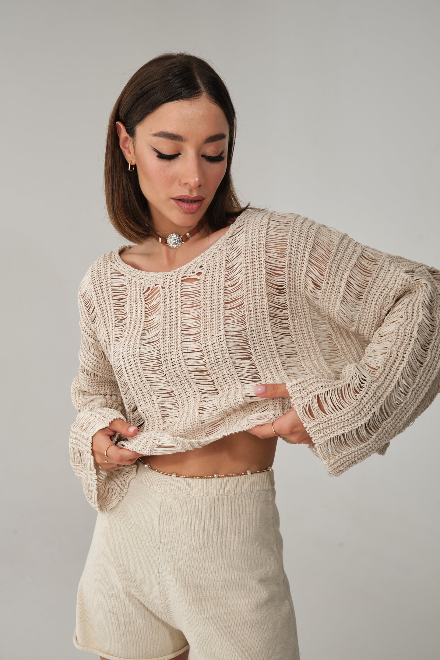 Cropped Top - beige