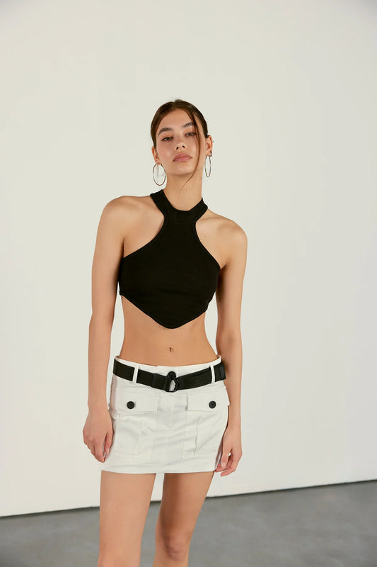 Crop Top | schwarz