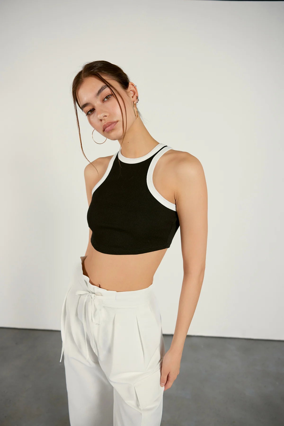 Crop Top | schwarz