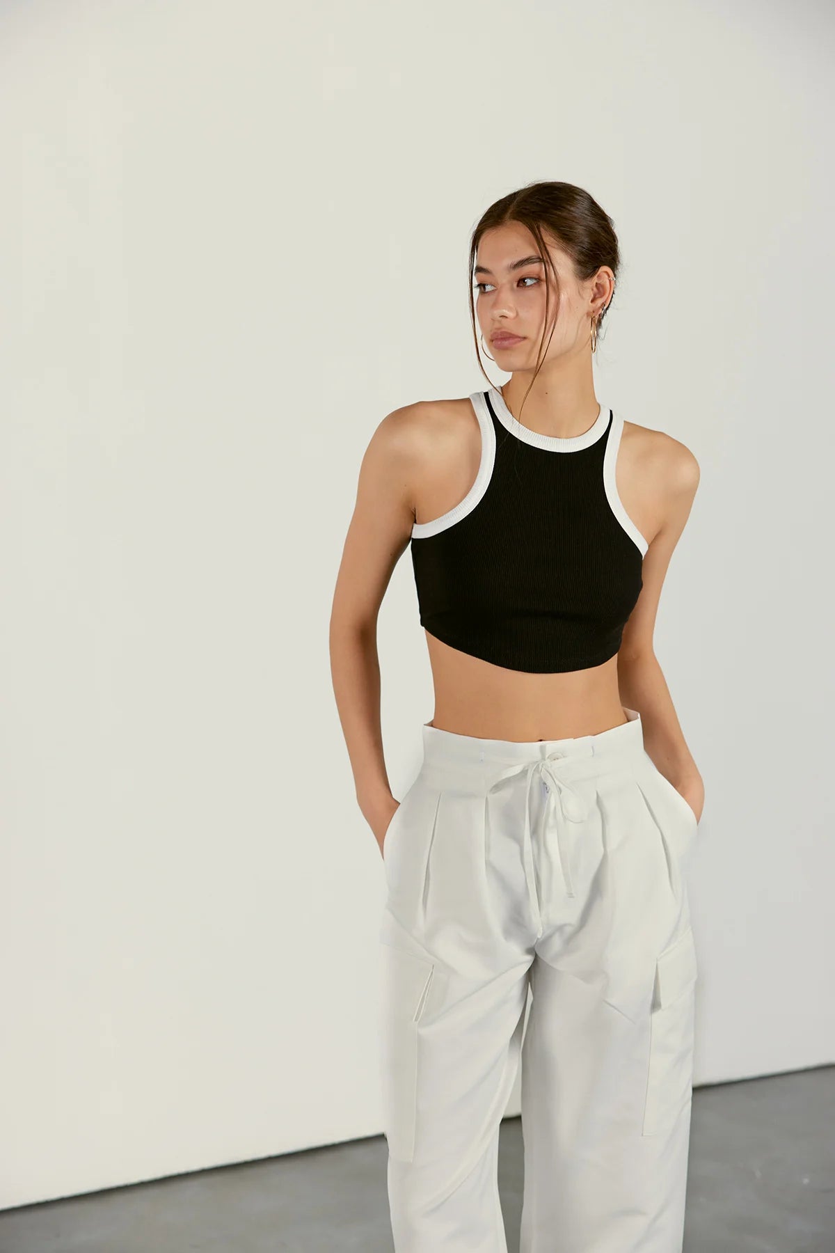 Crop Top | schwarz