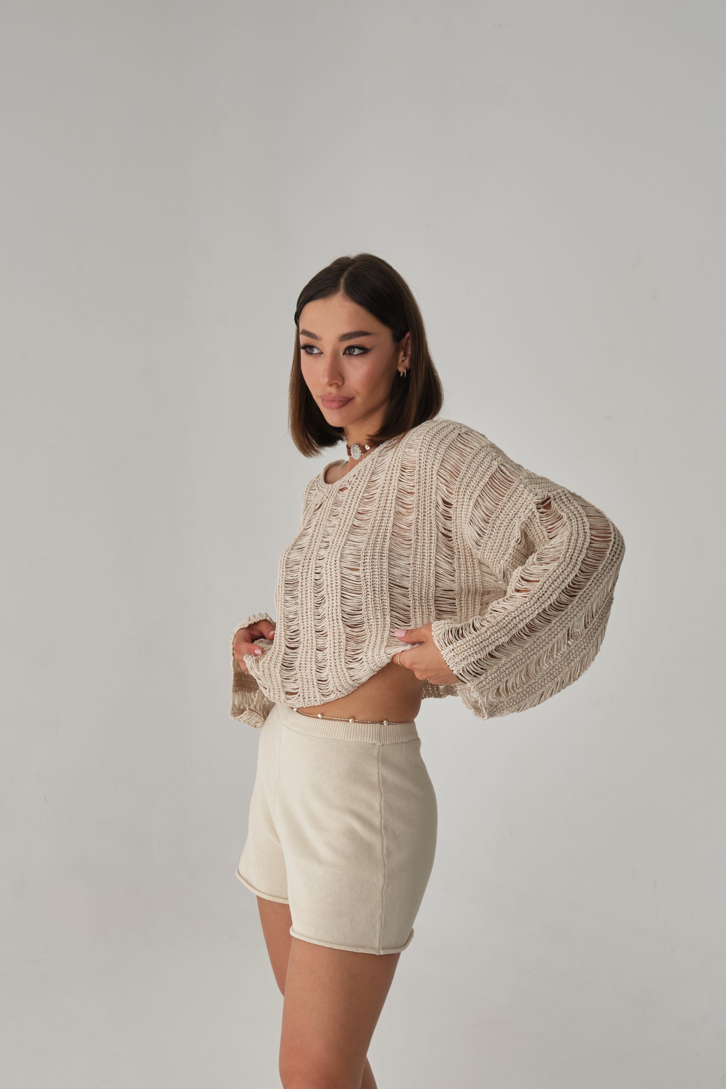 Cropped Top - beige