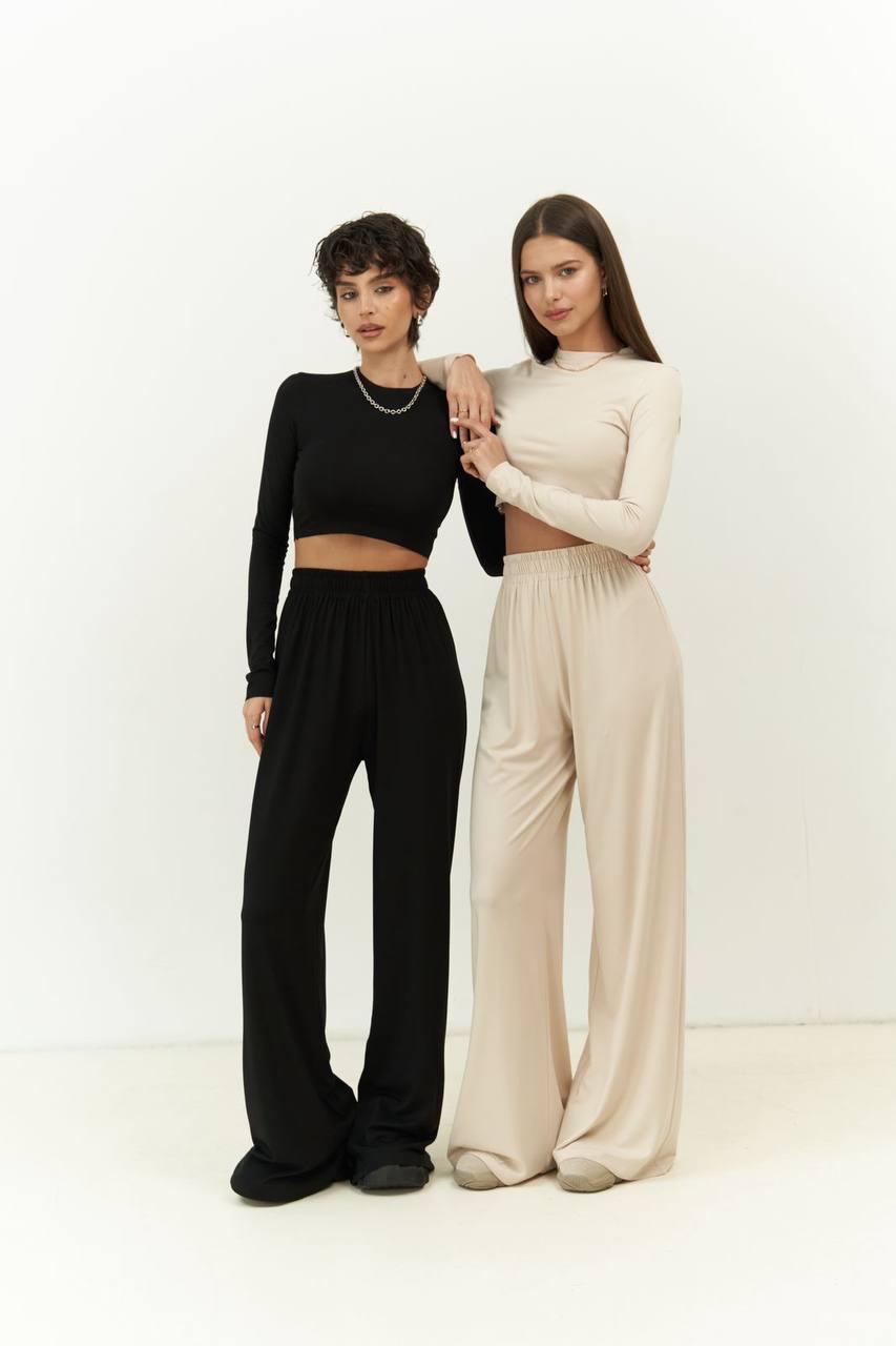 Set - Crop Top & Hose | schwarz