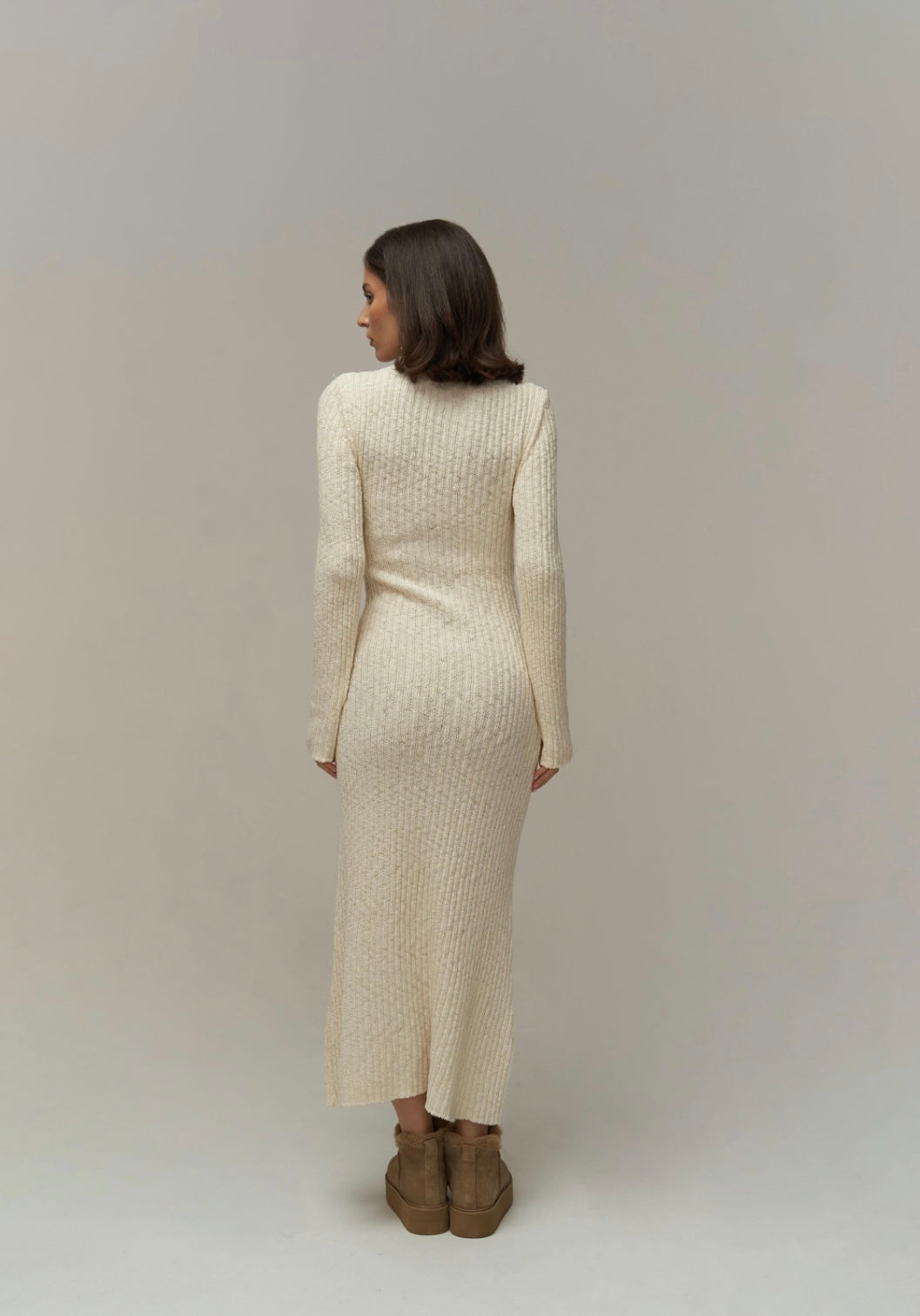 Strickkleid | beige