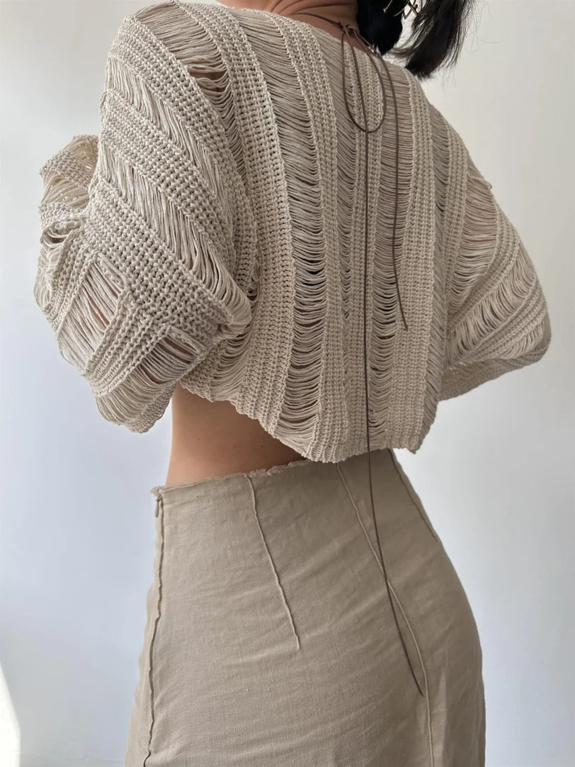 Cropped Top - beige