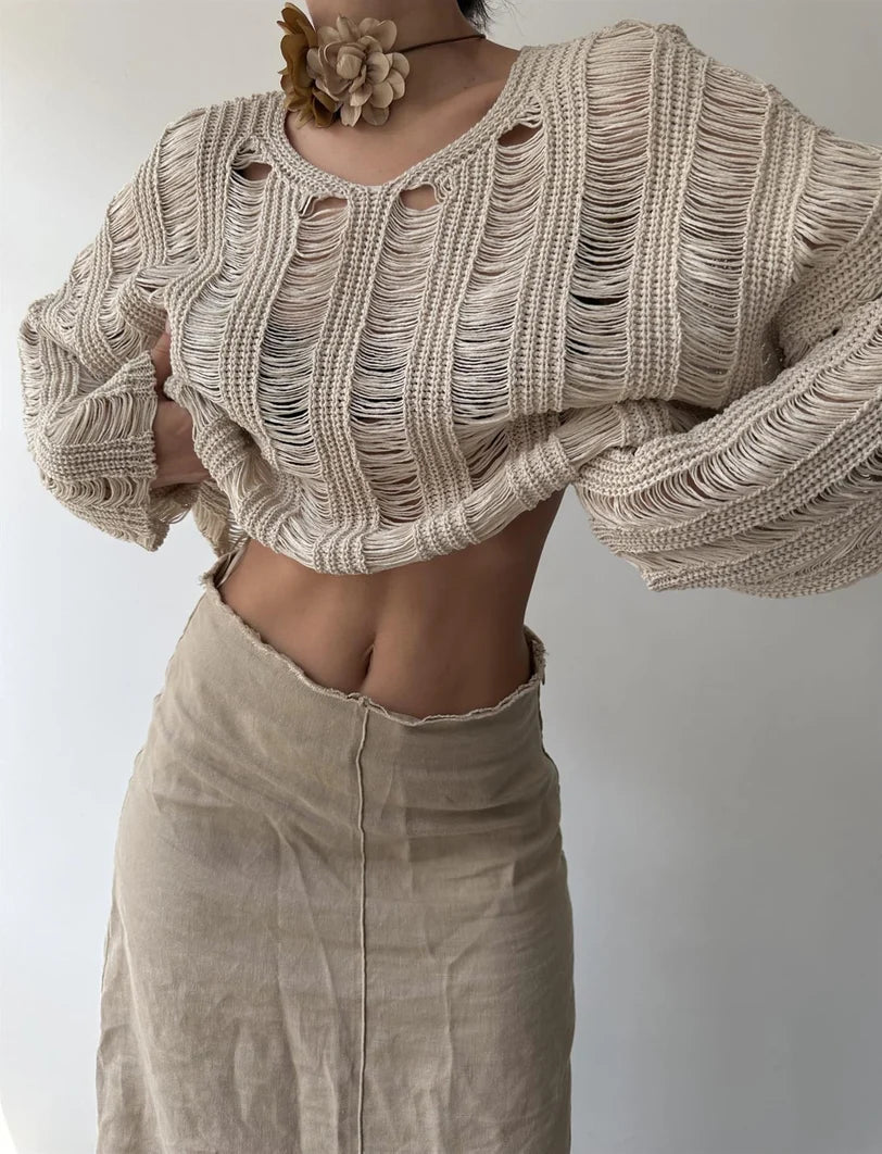 Cropped Top - beige