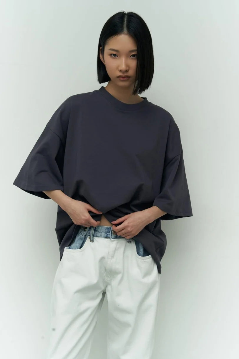 Oversize T-Shirt - anthrazit grau