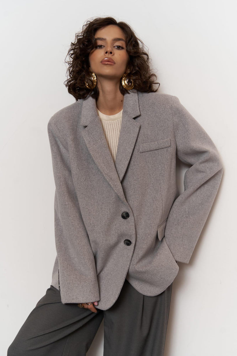 Oversize Blazer | grau