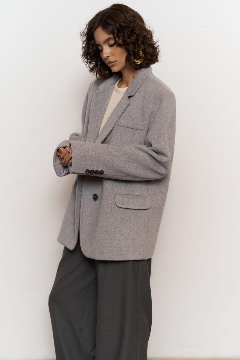 Oversize Blazer | grau