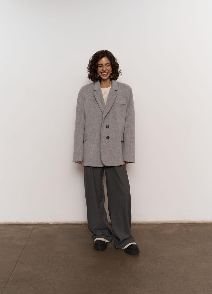 Oversize Blazer | grau