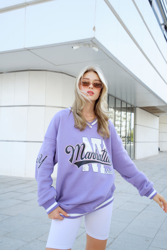 Oversize Sweatshirt - lila