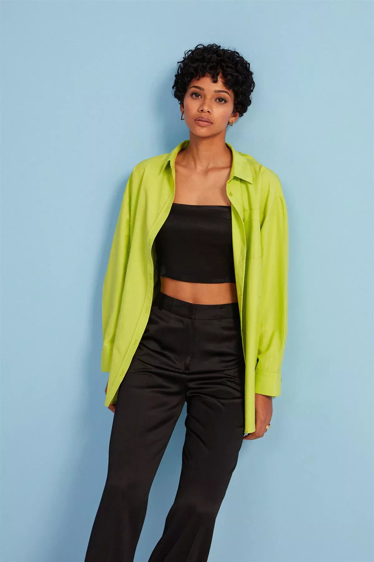 Oversize Hemd - limette