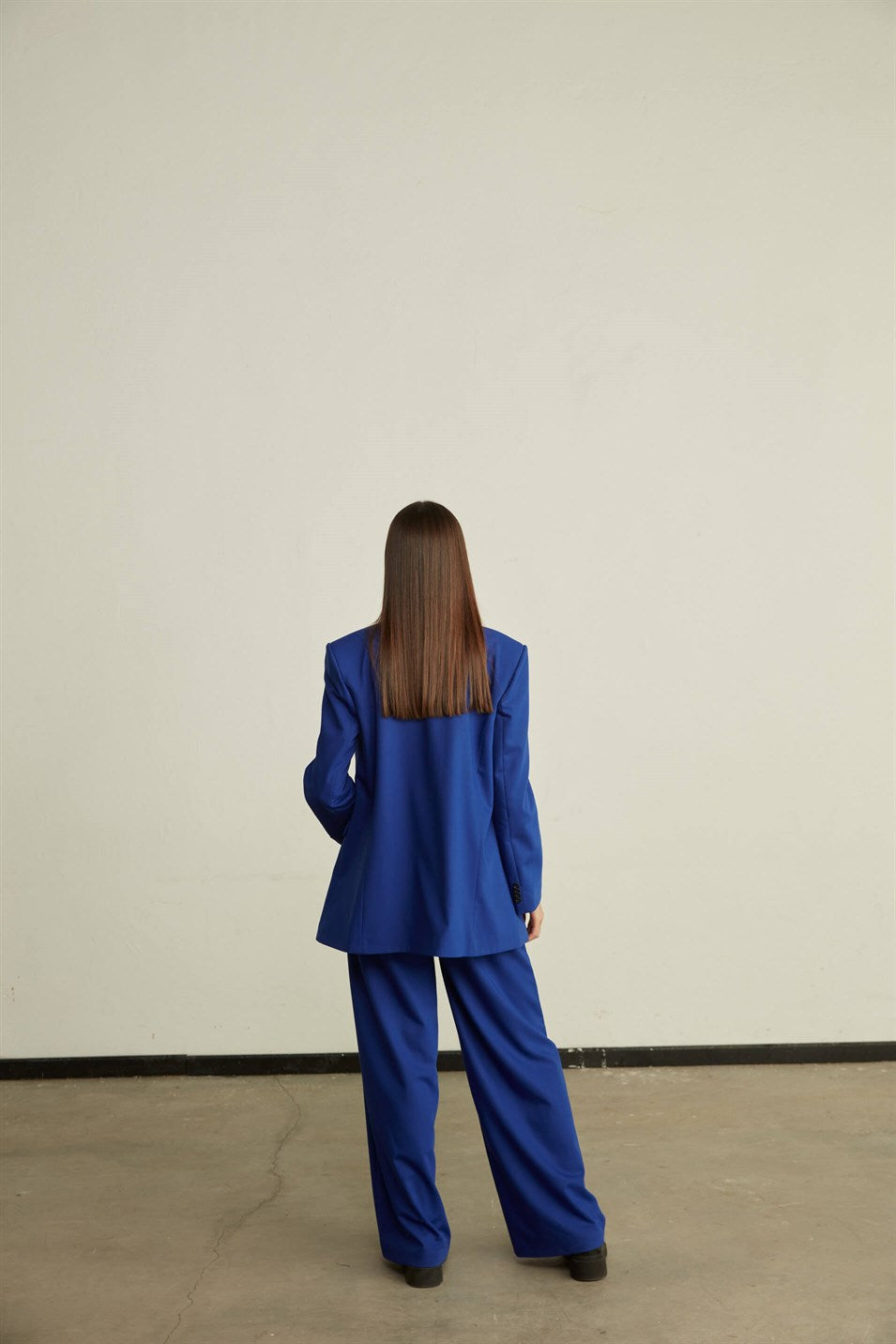 Oversize Blazer - Saks Blau